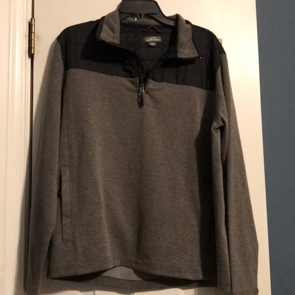Eddie Bauer medium black gray men’s long sleeve
